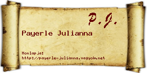 Payerle Julianna névjegykártya
